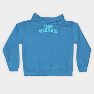 Team Mermaid Distressed Athletic Text Kids Hoodie